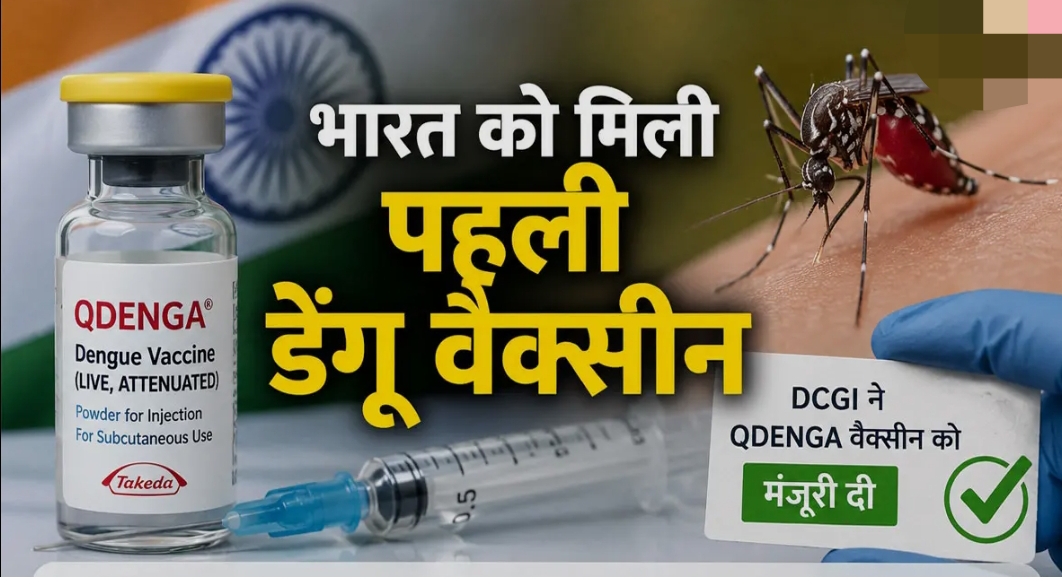 देश की पहली डेंगू वैक्सीन ‘क्यूडेंगा’ (Qdenga) के इस्तेमाल को मिली आधिकारिक मंजूरी!